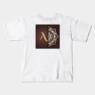 A - Mandala Monogram Kids T-Shirt